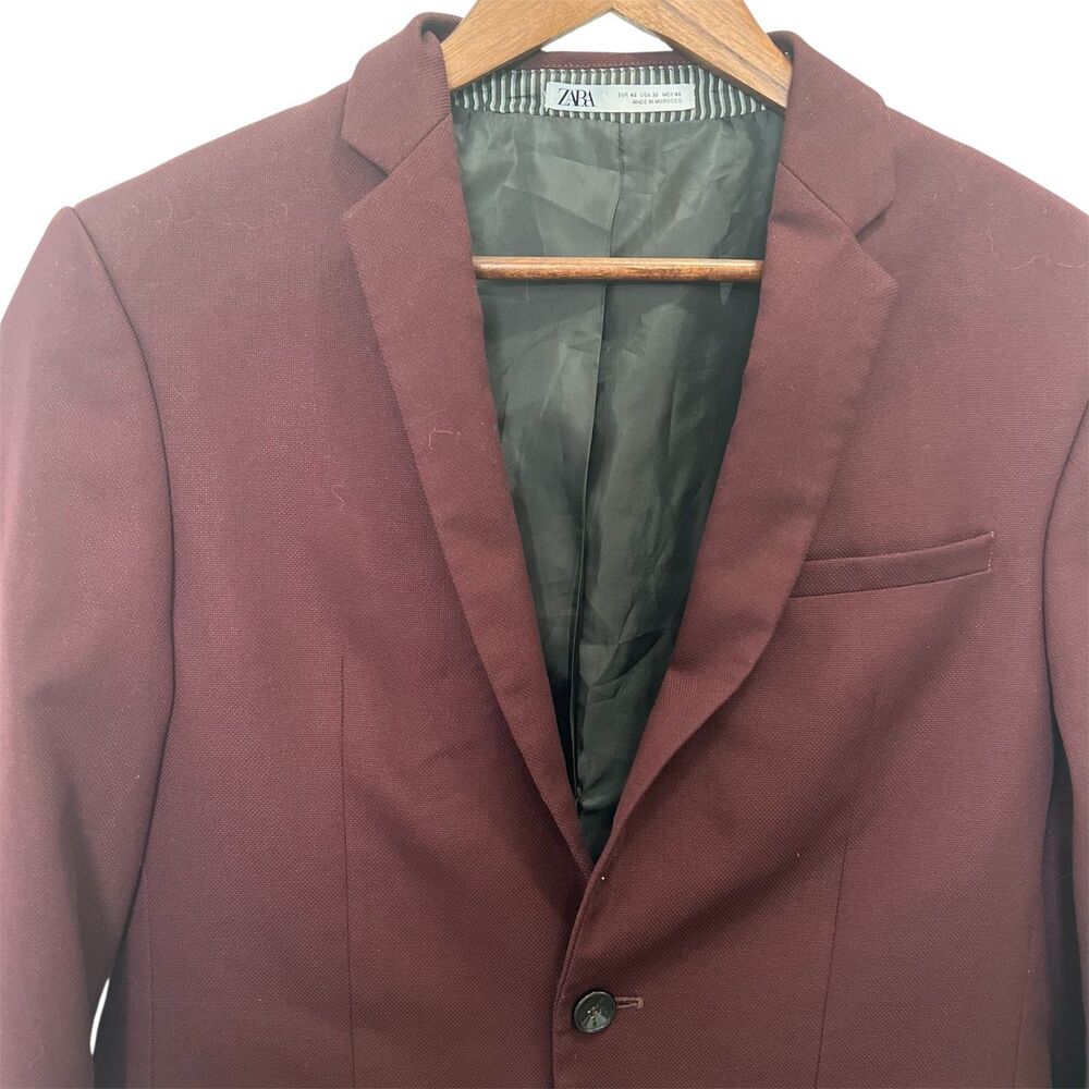 Zara Blazer Deep Purple Woman Size 36 Classic Jacket Cool Comfort